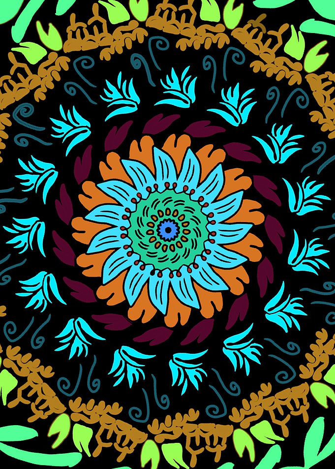Colorful Mandala Flowers