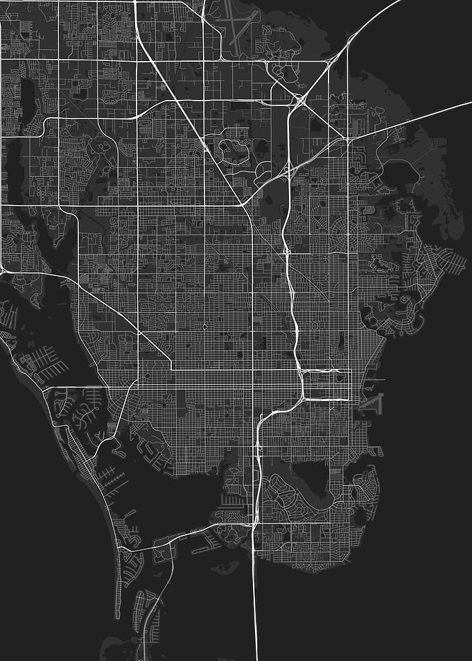 St Petersburg USA Map