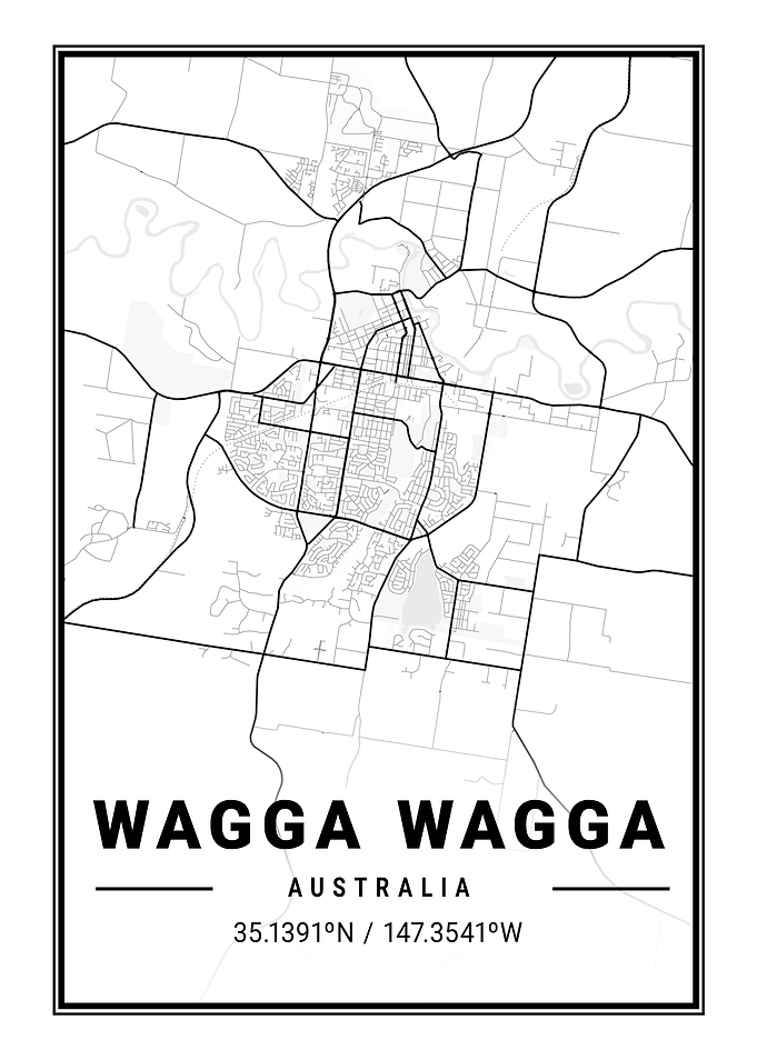 Wagga Wagga Light City Map