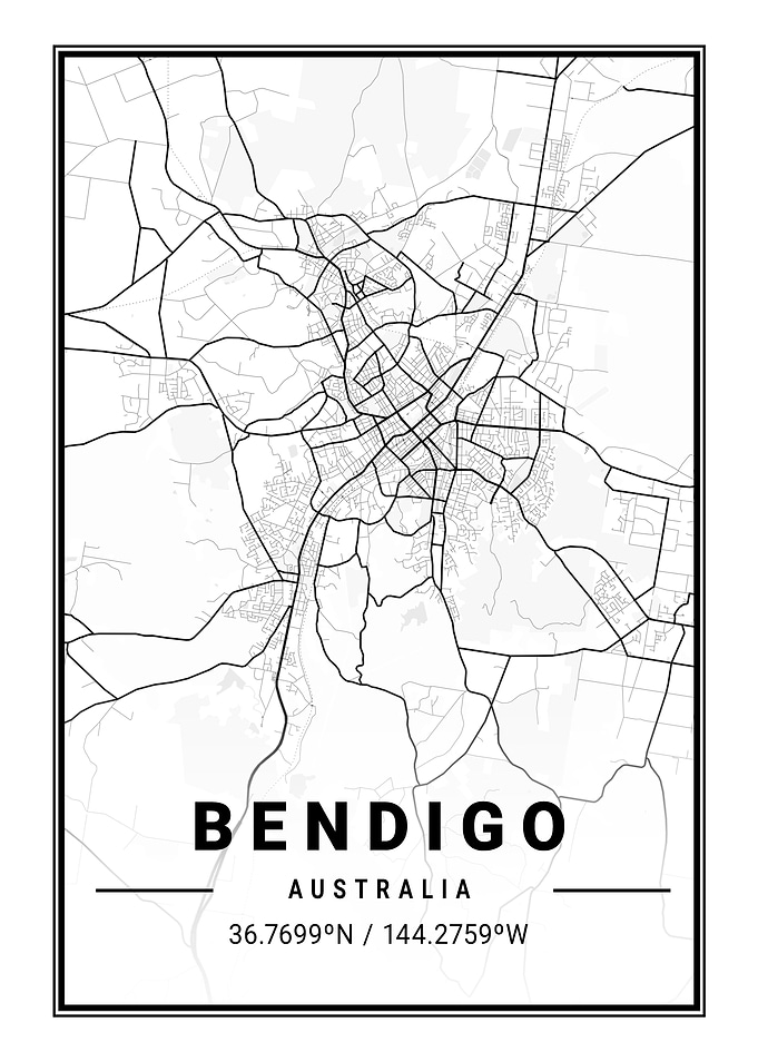 Bendigo Light City Map