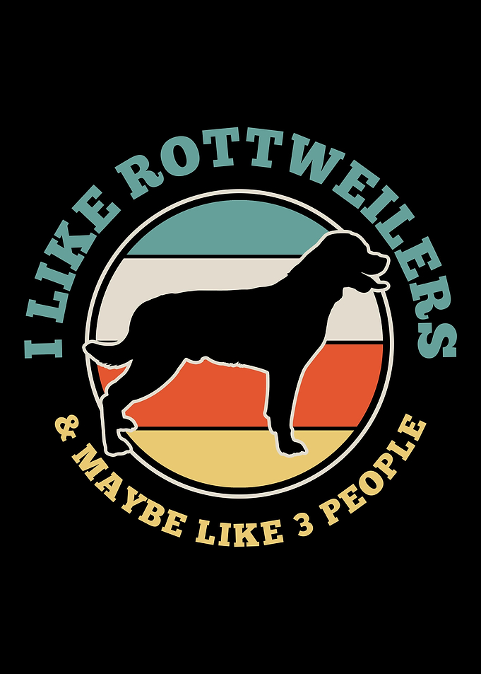 Rottweiler Introvert Retro