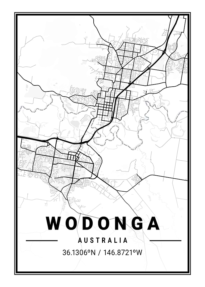 Wodonga Light City Map