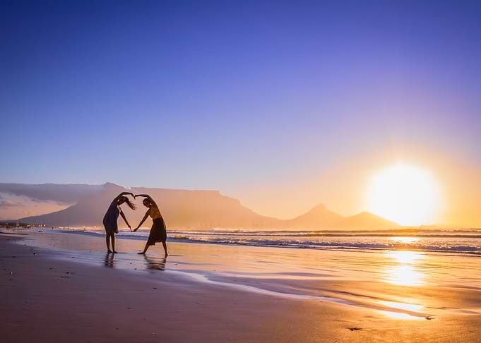 Dancing on the beach