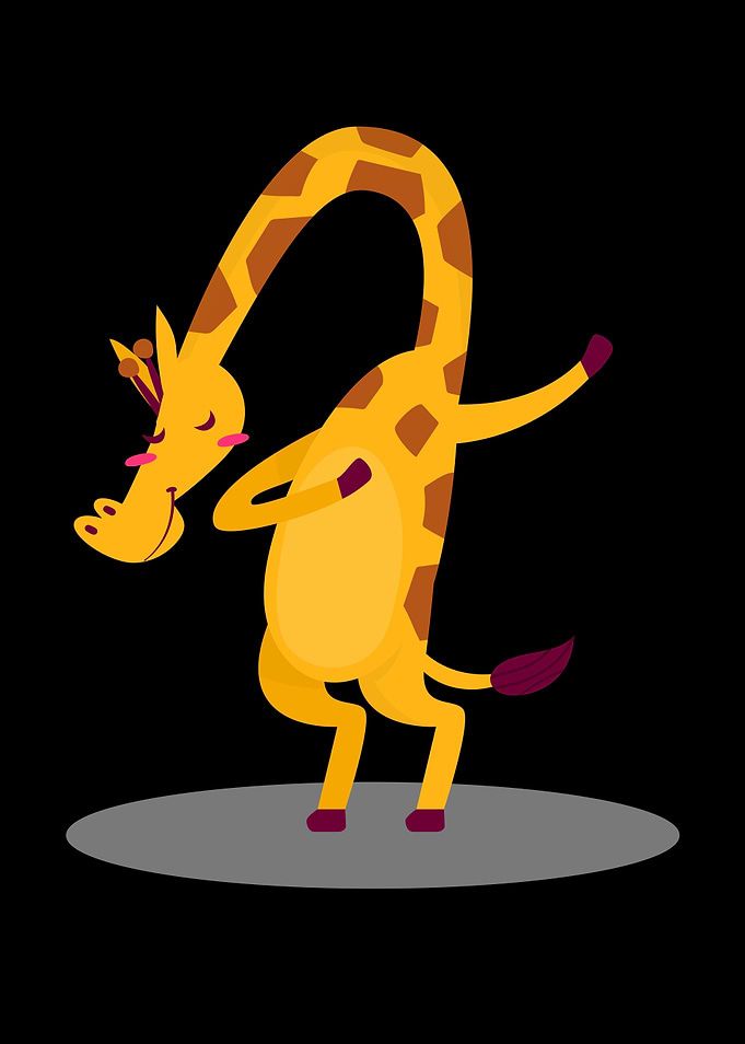 Dabbing dance giraffe