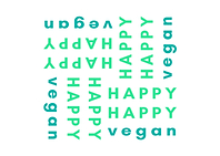 Happy Happy Vegan text art