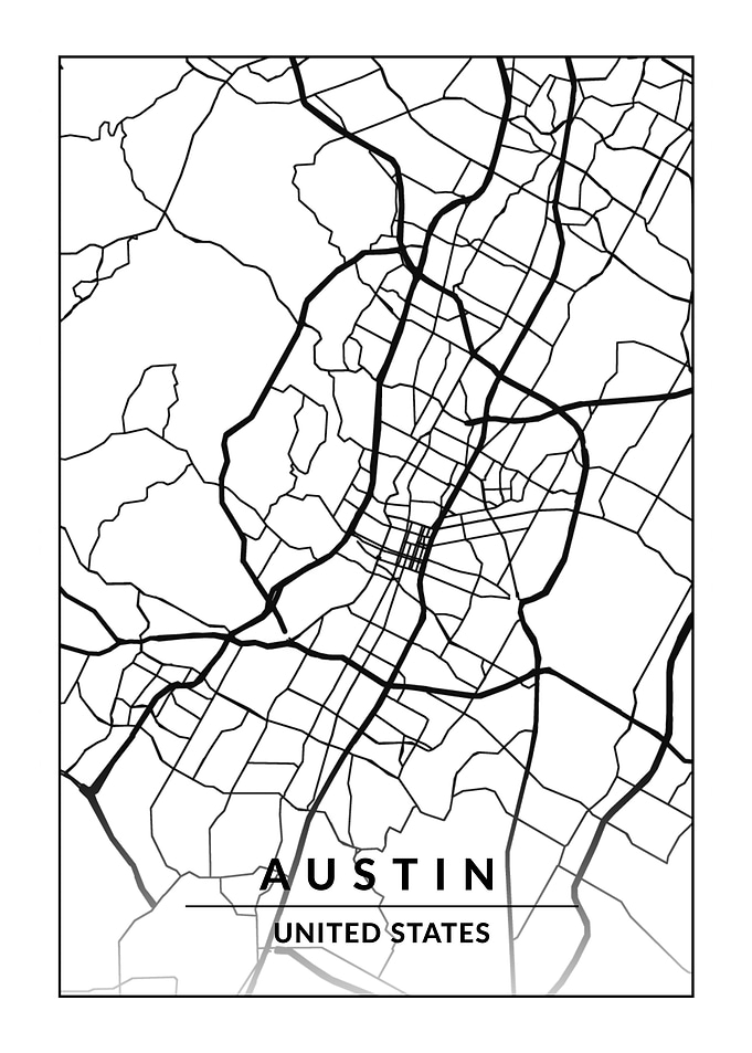 Map of Austin USA
