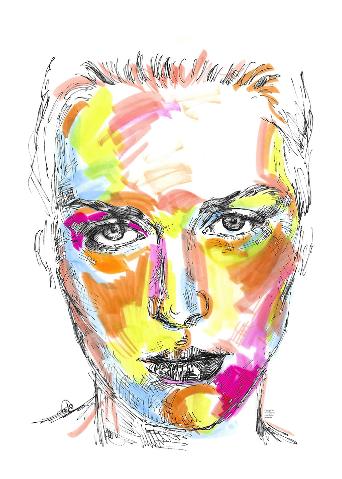 Portrait in Bright Colours