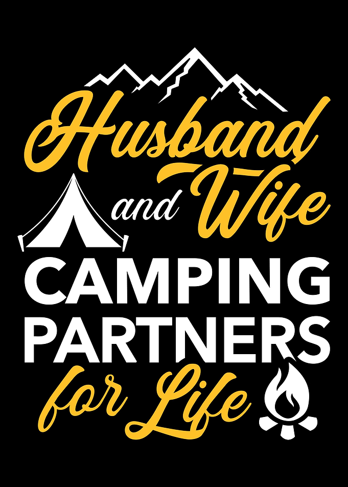 Husband and wife camping p