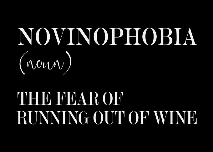Novinophobia Wine Quote