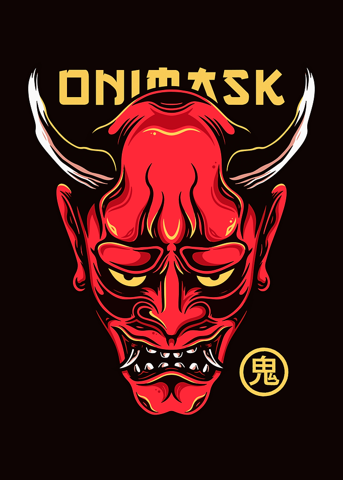 Japanese Oni Mask Tattoo