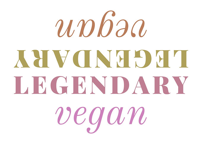 Legendary Vegan Text Art