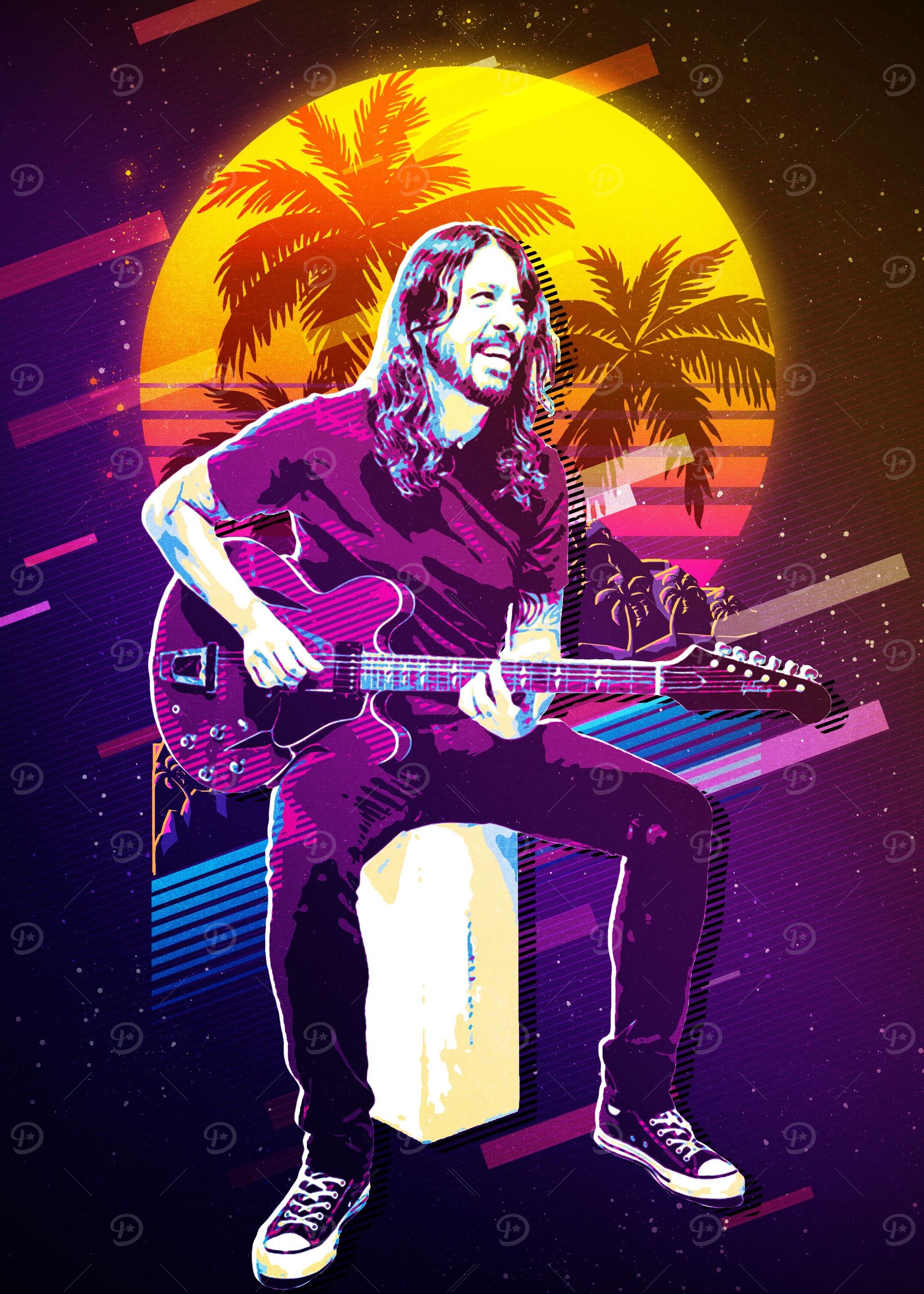 Dave Grohl retro poster