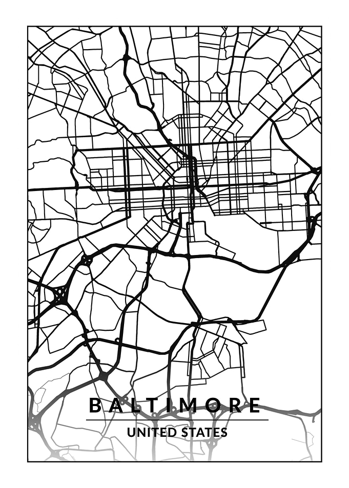 Map of Baltimore USA