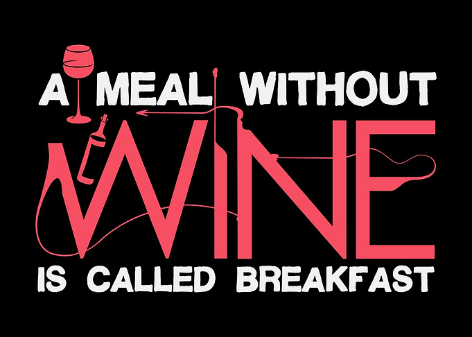 Wine Quote Breakfast Pun