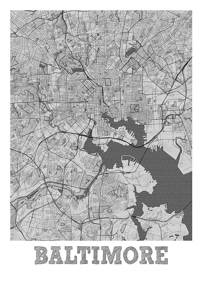 Baltimore Pencil StreetMap