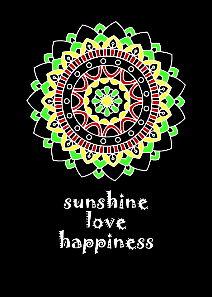mandala sunshine love happ
