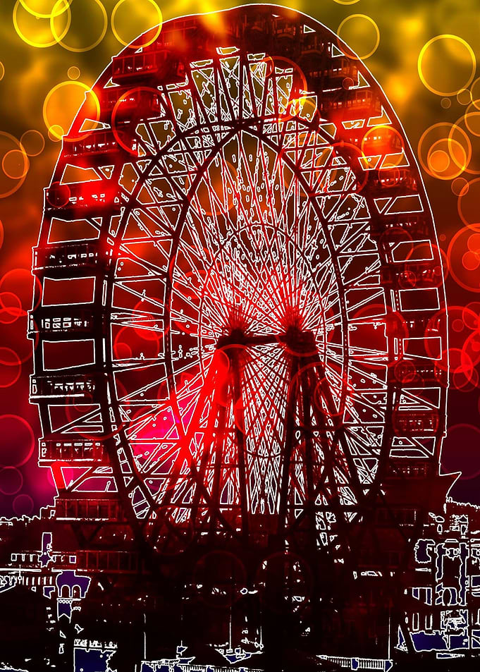 Bokeh Light Ferris Wheel