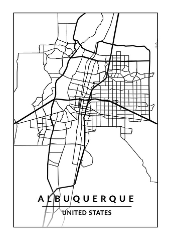 Map of Albuquerque USA