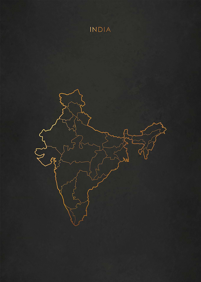 Gold India Map