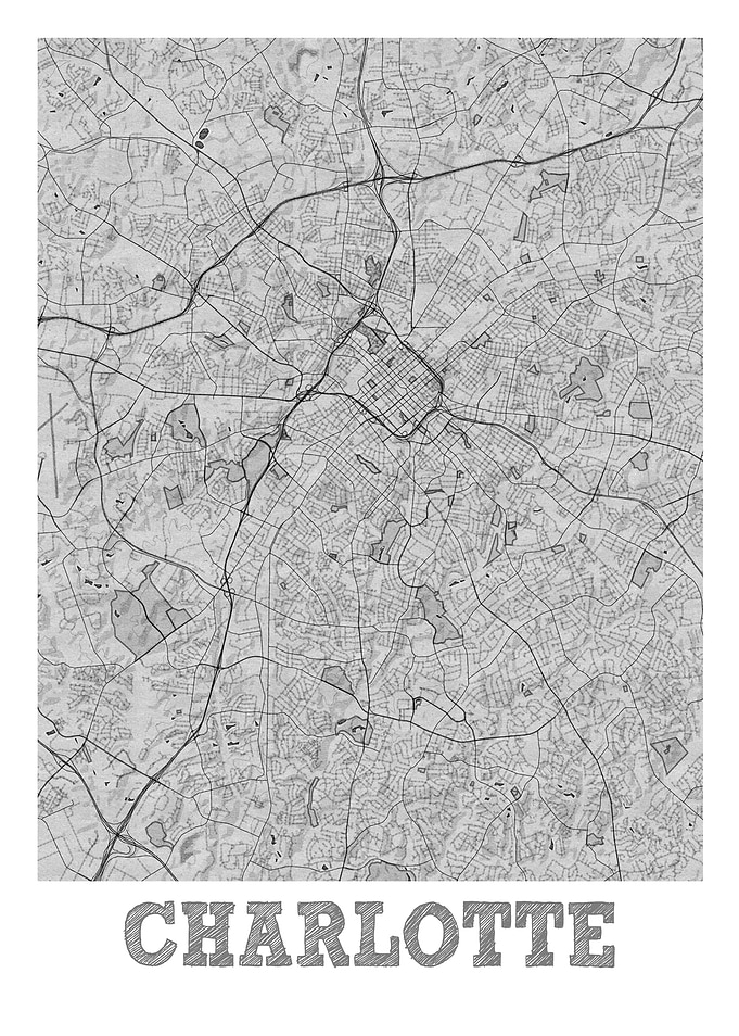 Charlotte Pencil StreetMap