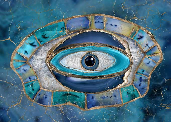 Evil Eye Amulet Agate