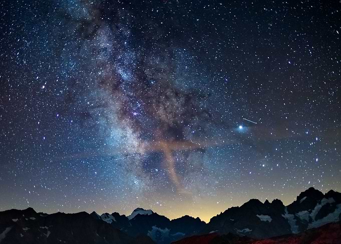 Milky Way over the Alps