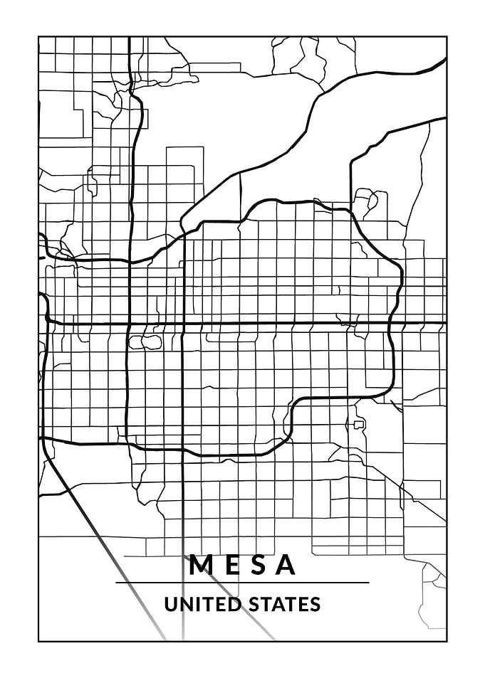 Map of Mesa USA