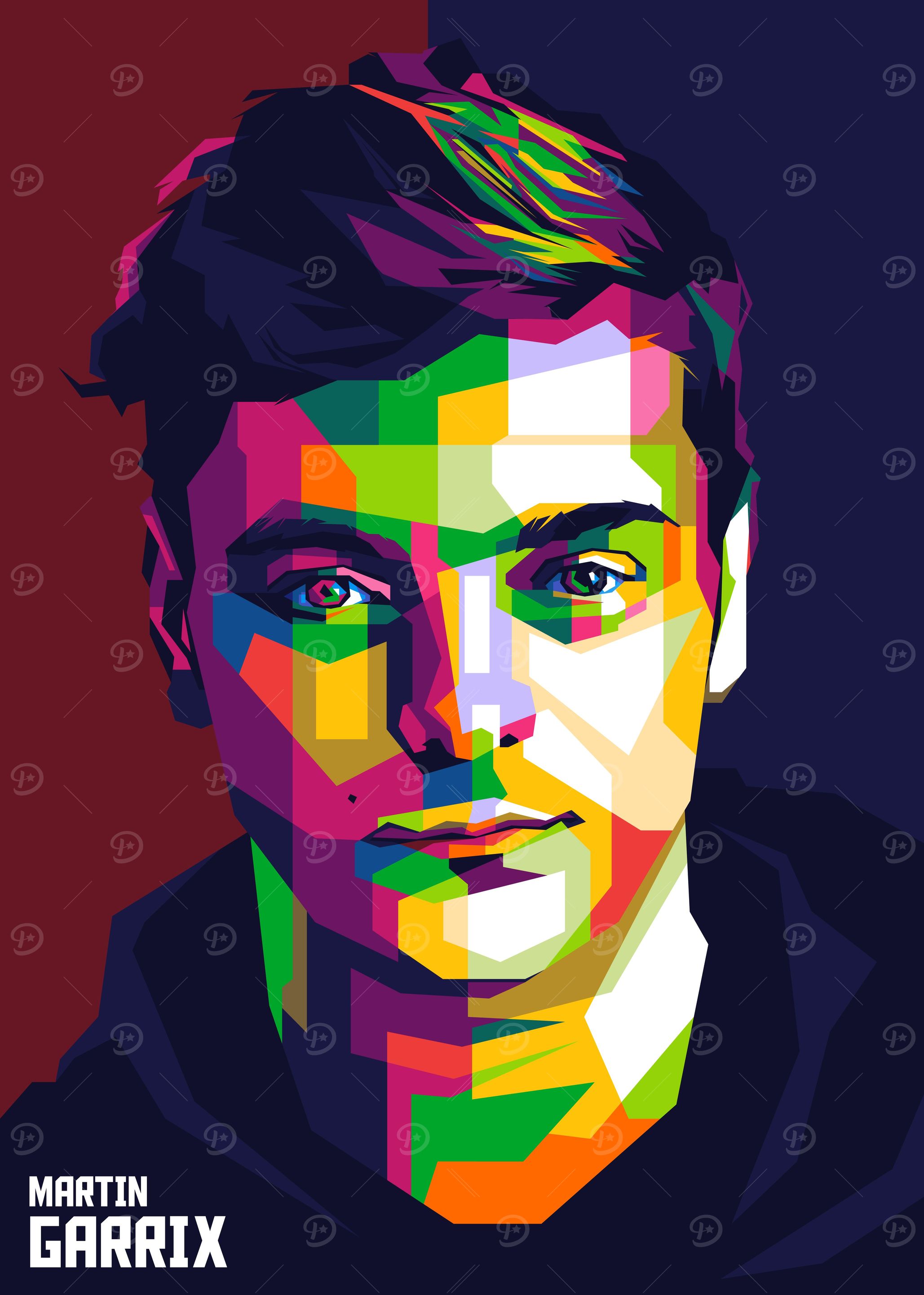 Martin Garrix Pop Art WPAP
