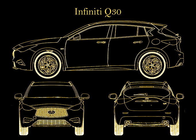 Infiniti Q30 2016 gold