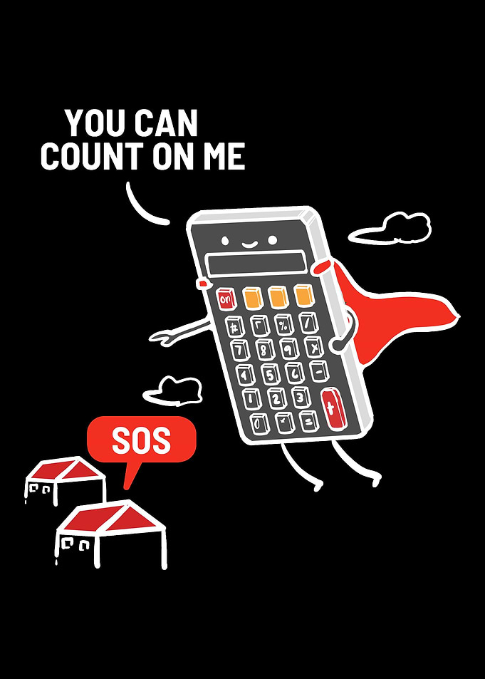 Calculator Count on Me Mat