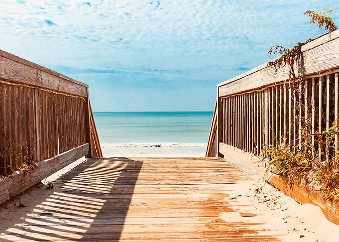 Wooden Walkway Leading To