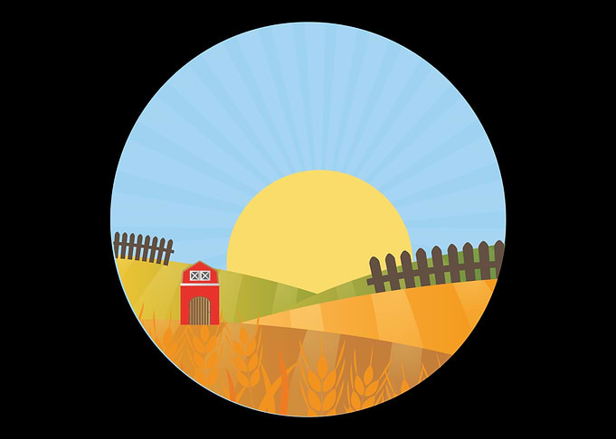 Farmer Sunset Nature Gift
