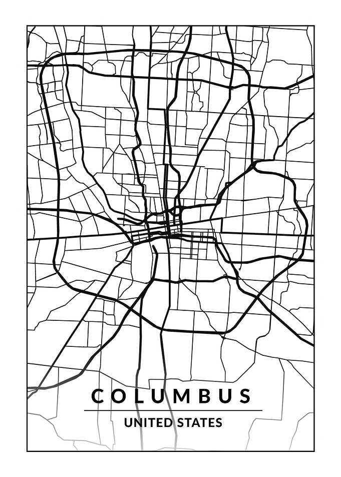 Map of Columbus USA