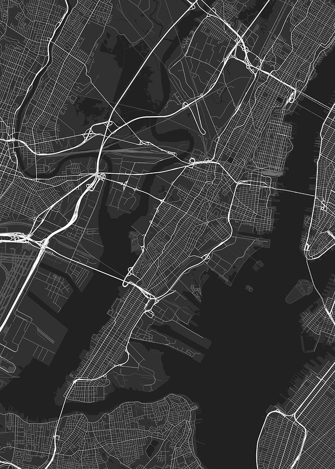 Jersey City USA Map