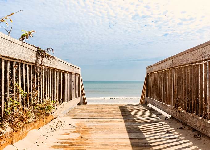Wooden Walkway Leading To