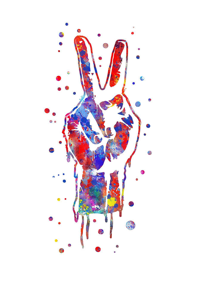V sign peace symbol