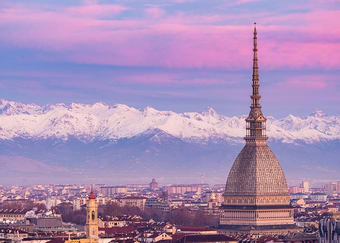 Sunrise at Turin Italy
