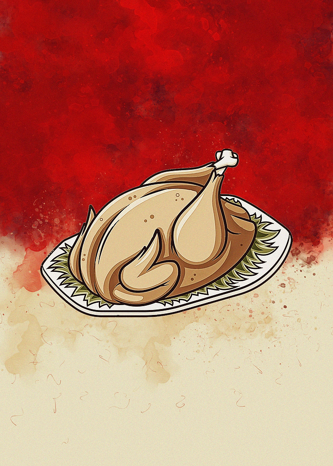 American meal of turkey