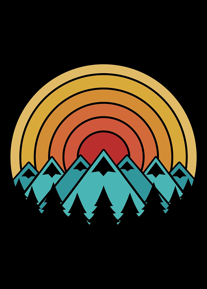 Mountains vintage Camping