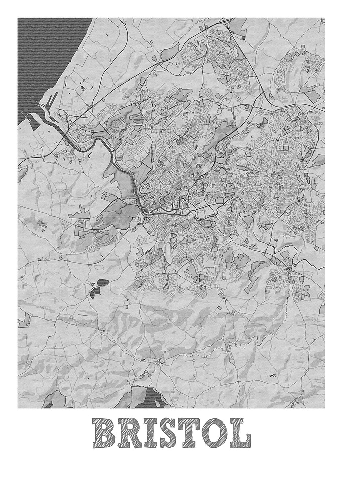 Bristol Pencil Street Map