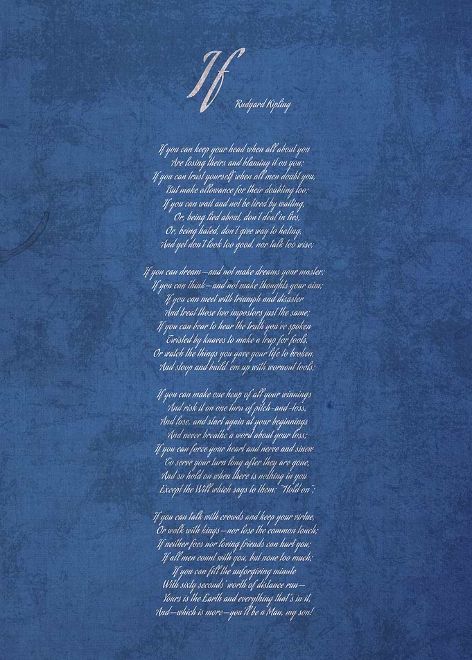 If by Rudyard Kipling Blue