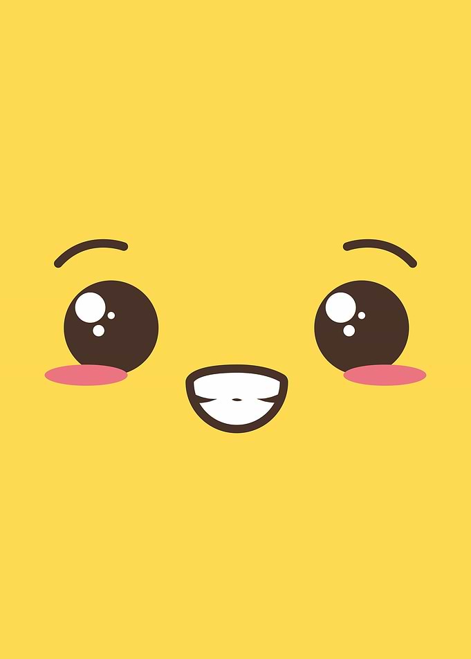Funny grimacing face