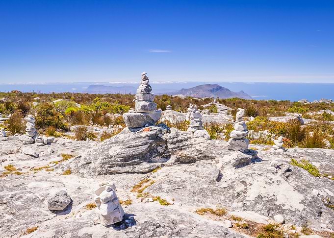 Man made Stone piles