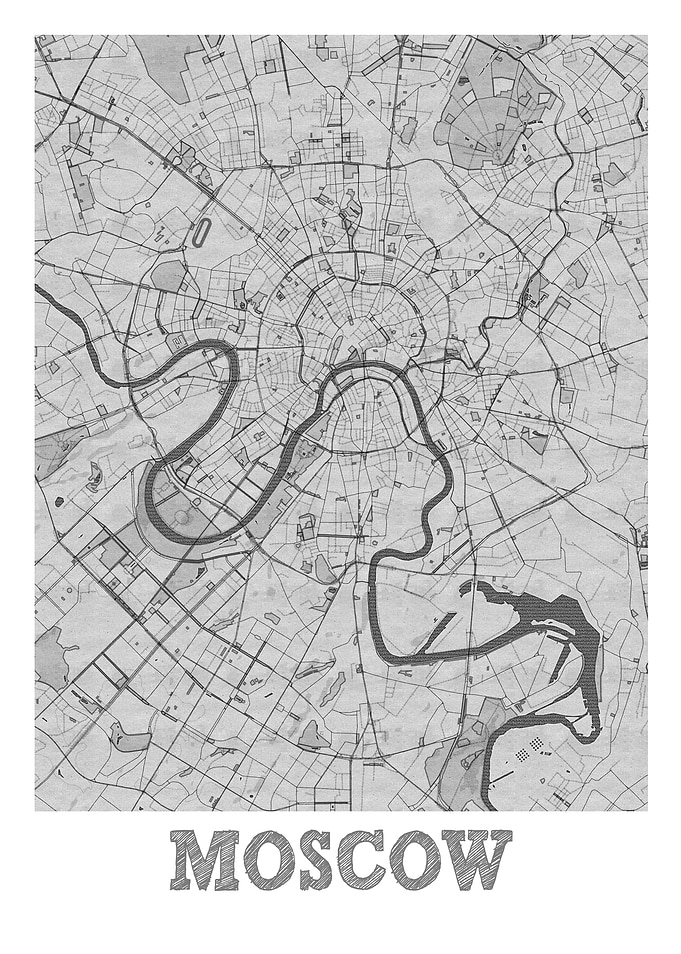 Moscow Pencil Street Map