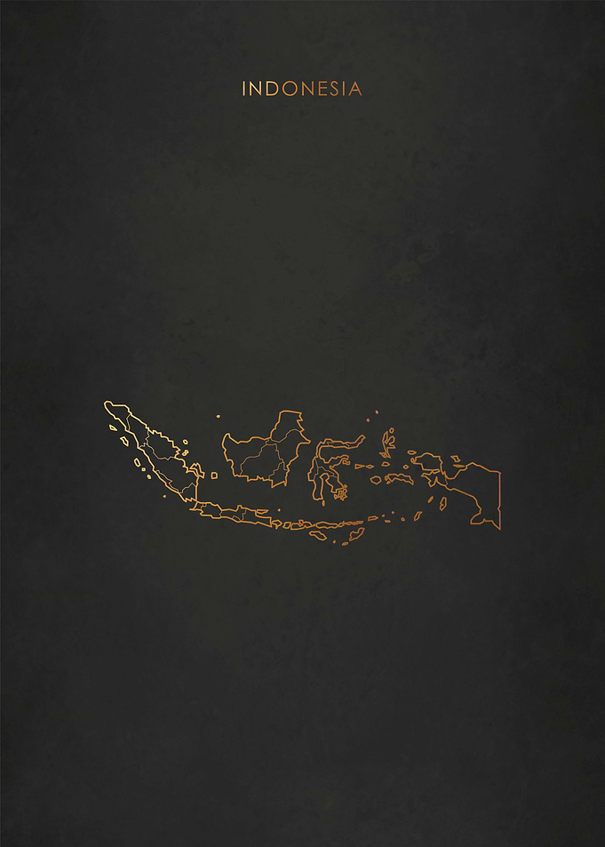Gold Indonesia Map