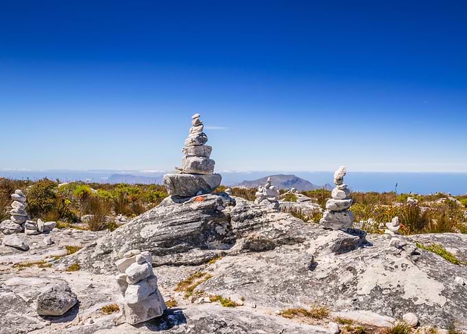 Man made Stone piles