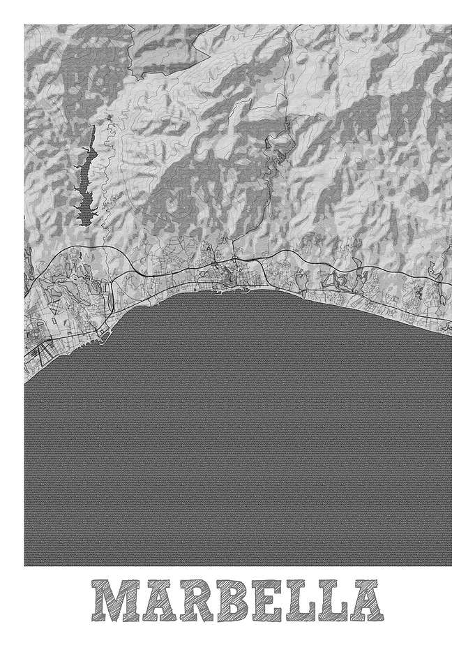 Marbella Pencil Street Map