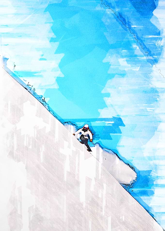 Skiing In Norway Abstract