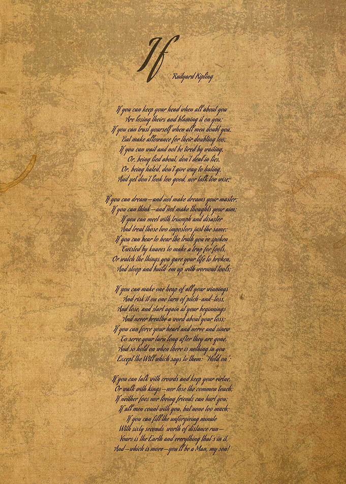 If by Rudyard Kipling