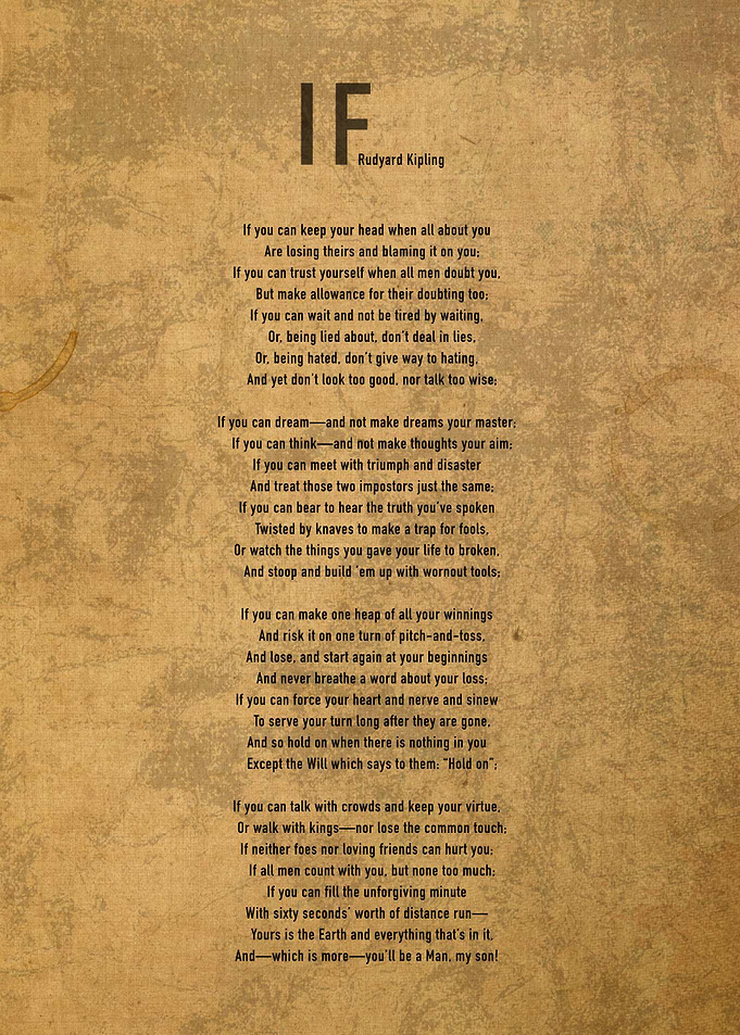 If Rudyard Kipling Poem